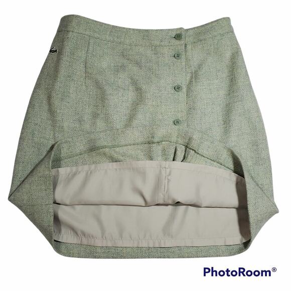 Lacoste Green Button-Front Skirt - Picture 4 of 11